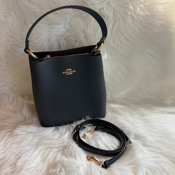 Coach Mollie Bucket Bag Blue 22 - Picture 3 of 10